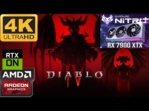 Diablo IV Ray Tracing 4K FSR 2 ON/OFF | RX 7900 XTX NITRO+ | Ryzen 9 5950X