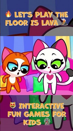 🔥 OH NO! THE FLOOR IS LAVA 🌋😻 INTERACTIVE FUN GAMES FOR KIDS 🎡 #kidsvideos #gamesforkids
