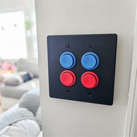 3D Printed Arcade Button Paddle Light Switch Cover: Game Room Decor - Etsy