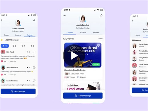 #instructorprofile #mobileui #mobileapp #uiux #elearning #educationapp #learningapp #profilescreen #appdesign #uidesign #uxdesign #cleanui #modernui #minimaldesign #figma #dribbble | AJOY Sarker
