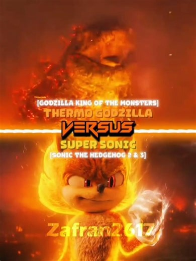Thermo Godzilla Vs Super Sonic #shorts #edit #vs #godzilla #sonic #monsterverse #sonicmovie