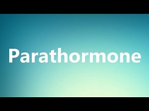 Parathormone - Medical Definition and Pronunciation