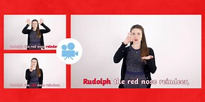 How to Sign Rudolph the Red Nosed Reindeer Christmas Carol with British Sign Language (BSL) Video