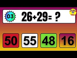 20 Math Quiz for Kids | Two Digit Addition Quiz