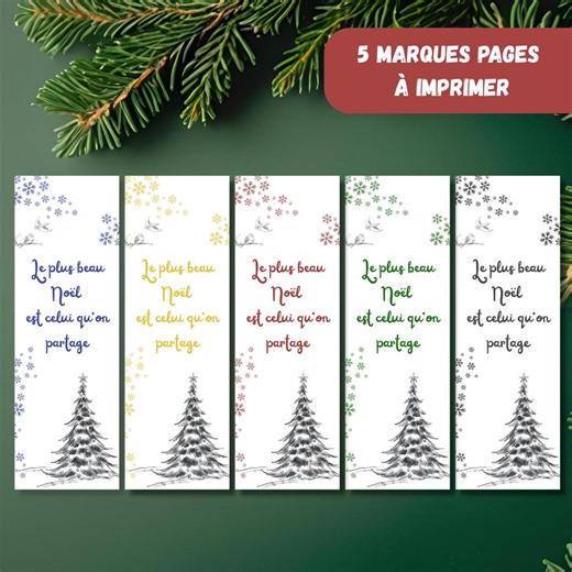 Set of 5 Printable Christmas Bookmarks With Quotes – 5 Colors Available – Downloadable PDF File - Etsy