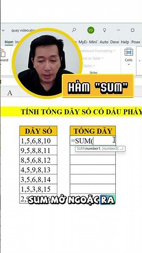 Excel tính tổng dãy số trong 1 ô có chứa dấu phẩy - Daotaotinhoc.vn