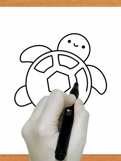 How to Draw a Turtle from a Circle | Easy Kids Drawing Tutorial
