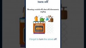 Turn off meaning turn off sentences Common English Idioms shorts