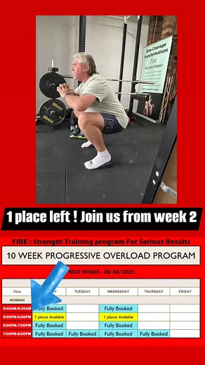 1 x opportunity left to join our strength training Program before we are fully booked PM Renee Fitzsimmons before it’s gone x | Renee Fitzsimmons