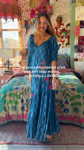 In ❤️ with this new embroidered print😍 Bringing our matching sets obsession into spring!! #embroidery #newarrivals | Natural Life
