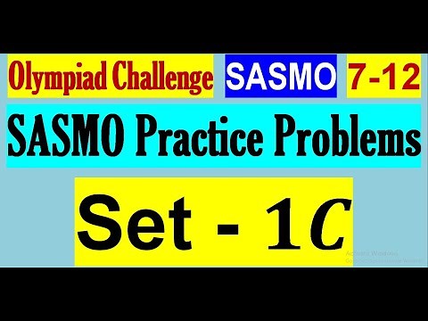 SASMO - Sample Question Paper + Solutions - Set 1C - Mathematical Olympiad