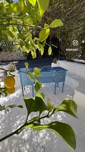 Greek Blue is a strong blue Chalk Paint colour inspired by the hue found throughout the Mediterranean, on rustic doors, shutters and furniture often faded and distressed. Here (IG)@enikeoros used it to transform her console table and we're a little bit in love! #AnnieSloanChalkPaint #ChalkPaint #GreekBlue #FlippingFurniture #FurnitureFlip #FurnitureMakeover #DIYFurniture #MediterraneanStyle #MediterraneanInteriors | Annie Sloan