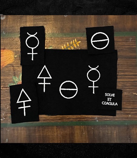 Occult Alchemy Patch Set – Solve Et Coagula Symbols | Embroidered Black Patches - Etsy Australia
