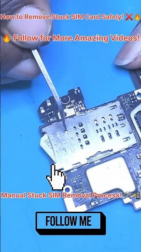 How to Remove Stuck SIM Card Safely! ❌🔥 #shorts #mobilerepair