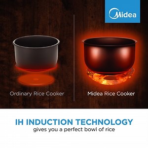 IH Induction Technology: How does Midea's Rice Cooker make you a perfect bowl of rice? Unlike ordinary rice cookers that only heat the bottom of the pot, our unique IH Induction Technology ensures 360° degree rotational boiling to cook your rice evenly for a perfect bowl every time. | Midea | Facebook