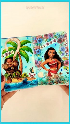 I Turned Moana Into Aesthetic Journals… 🌺✨ (Too Cute!) #moana #diy