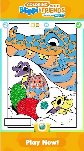 Coloring with Blippi and Friends app, now available on iOS and Google Play!