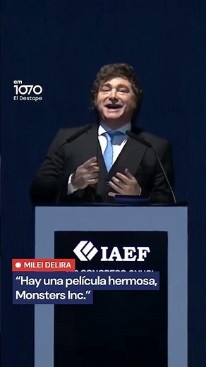 MILEI DELIRA: "Hay una película que es hermosa, que se llama Monsters, Inc."