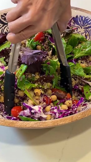 New year, new salad! 🥗 This Mediterranean Quinoa Salad with a zesty Lemon Vinaigrette is an AWESOME way to welcome 2024✨🤗 Get the recipe here: https://joybauer.com/healthy-recipes/mediterranean-quinoa-salad-with-lemon-vinaigrette/ | Joy Bauer