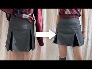 How to shorten skirt length easily at homeㅣwith sewing maching & handsewnㅣSewing tips for beginner