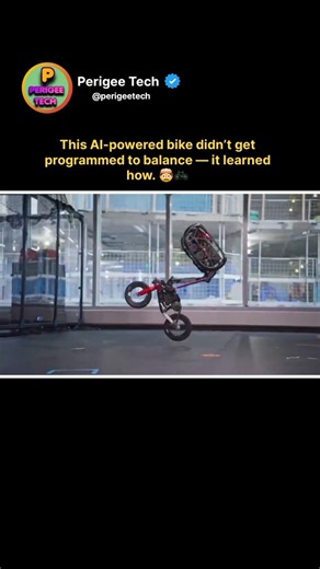 This Robot Bike Teaches Itself to Balance #shorts #ai #SelfBalancing #FutureTech #bike