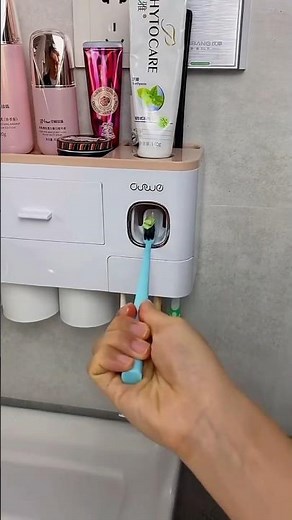 Toothbrush holder and toothpaste dispenser #shorts #gadgets