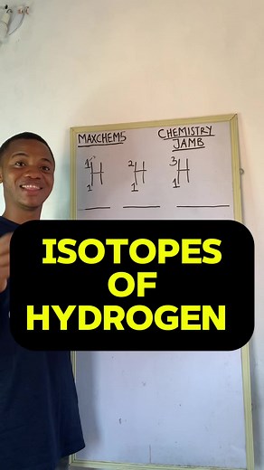 Isotopes of Hydrogen. JAMB CHEMISTRY QUESTION #stem #chemistry #jamb