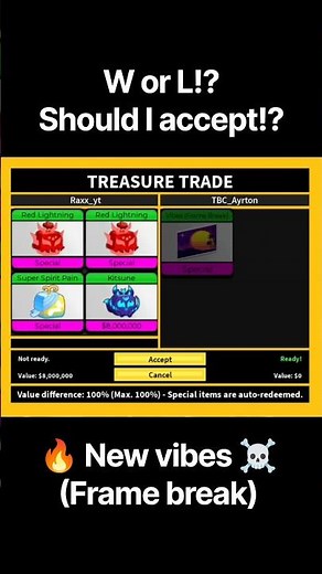 I GOT THE BRAND NEW VIBES FRAME BREAK! 🤯|Blox Fruits Trading #roblox #bloxfruits
