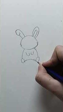 Easy Chibi Bunny Pencil Drawing ✏️🐰