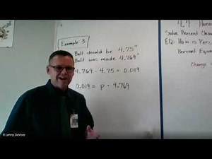 4.4 Honors / 3.4 Math 7 - Solve Percent Change and Percent Error Problems