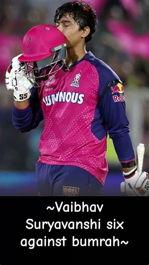 first time 15 year boy first ball six against jasprit bumrah