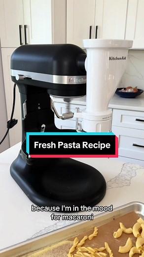 I’ve been using my KitchenAid Stand Mixer for years to make fresh pasta! #KitchenAidAmbassador The powerful KitchenAid 7 Qt Bowl Lift Stand Mixer with the Gourmet Pasta Press Attachment lets me put a homemade spin on Spaghetti Night with fresh Spaghetti noodles. Or easily elevate my Mac n Cheese with homemade macaroni noodles. From Rigatoni to Fusilli and more, what should I make next? #ad