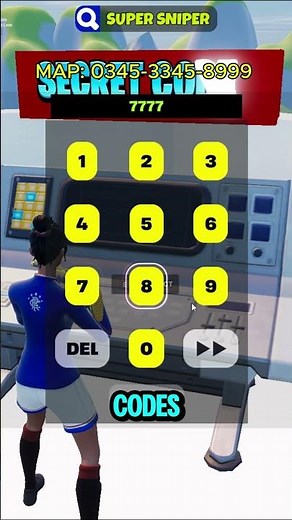 HIDDEN CODES Super Sniper Map Fortnite Season 2 #fortnite #shorts