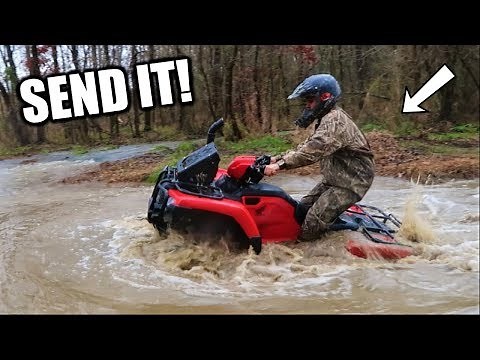MUDDING on the NEW Four Wheeler!