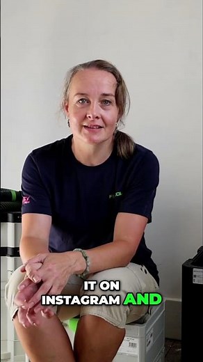 Melanie discovering the magic of the RTS 400 orbital sander 🌟