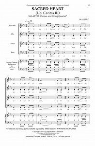 SACRED HEART is my setting of the 2nd Ubi Caritas stanza, for choir and string quartet | Voces8 Sheet music https://bit.ly/4bmBK31 | Ola Gjeilo
