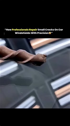 World_War on Instagram: "To repair small windshield cracks, professionals follow a precise process. They start by drilling a tiny hole in the center of the crack to relieve pressure. Next, a special resin is injected to fill and seal the damaged lines. A thin film is applied over the spot, then a curing compound is added and buffed to restore clarity. Once complete, the crack becomes nearly invisible-bringing back both the strength and look of the glass #innovation #repair #explore #fyp"