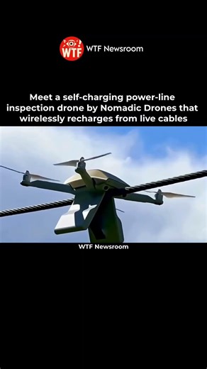 Self-Charging Drone Lands on Live PowerLines🤯⚡️
