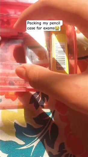 packing my pencil case for exams