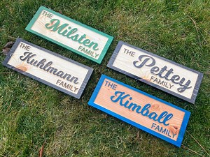 Personalized Family Name Sign – CNC Engraved Wood Sign for Weddings & Homes or Gifts - Etsy Canada