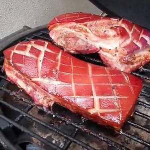 6.4K views · 50 reactions | How many of you use a blow torch to get crackling on your low and and slow pork belly? | BBQAroma | Facebook