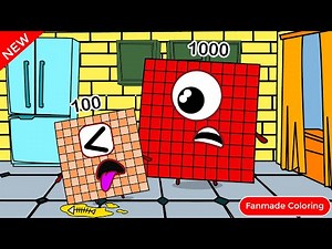 Help Me! Numberblocks 100 Choking | Numberblocks Fanmade Coloring Story