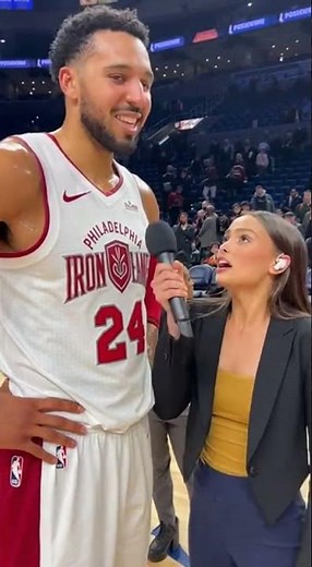 Reporter Confesses Love to Basketball Star on Live Court?! Unexpected Interview Shocks Everyone #NBA