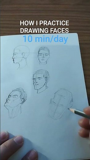 How I Practice Drawing Faces | Easy Beginner Method #drawing #art #sketch