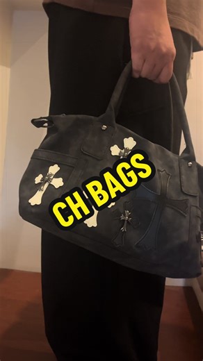 Gothic Street Style with Black Cross-Studded Bags