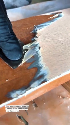 Satisfying Wood Filler Scraping Process | Clean Surface Prep for Carpentry