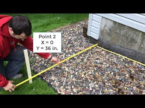 How to mark and measure a slope for a retaining wall design