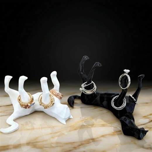 Dog Ring Holder 3D Print | Cute Desk Ring Organizer | Dog Lover Gift | Jewelry Holder Stand | Ring Display | Engagement Ring Holder - Etsy Australia