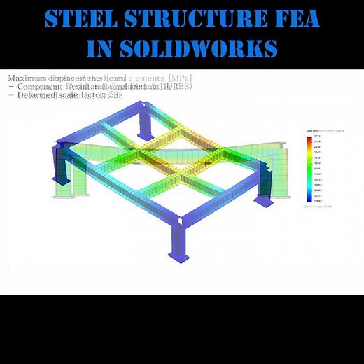 Parts Washer Frame FEA Simulation In Solidworks 2019