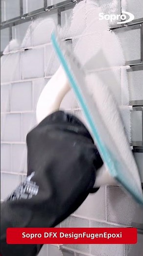 Anwendung des Sopro DesignFugenEpoxi DFX Fugenmörtels